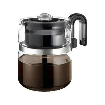 Cafe Brew Stovetop Glass Percolator - 8 CUP, 1.0 (Best Italian Stovetop Espresso Maker)