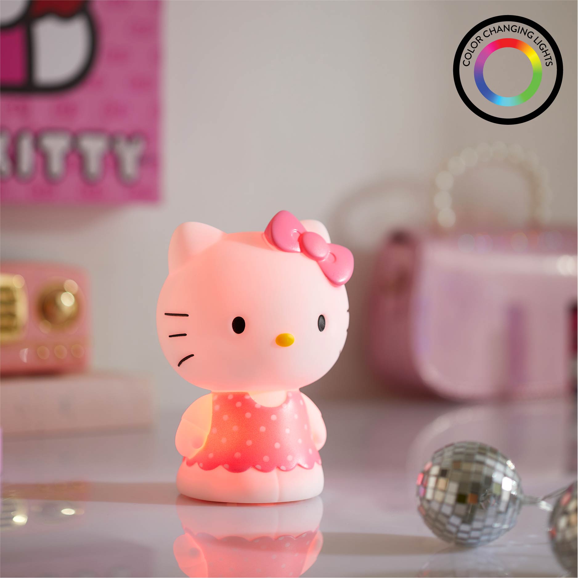 Hello Kitty LED Squishy Mood Light, White