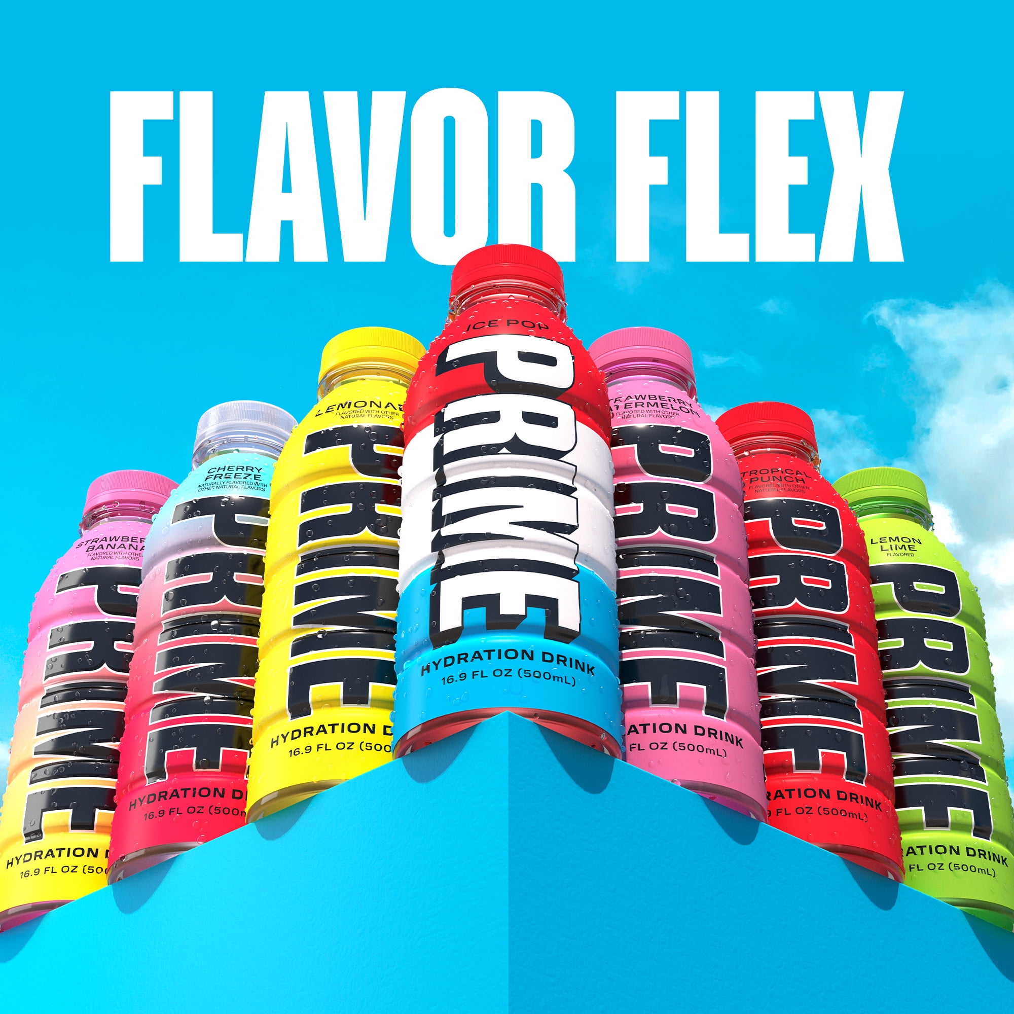 PRIME Hydration Drink, Healthy Ice Pop Flavor, Zero Sugar, 16.9oz