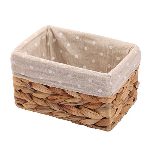 KINGWILLOW Rectangular Wicker Storage Basket&Bins Container, Organizer
