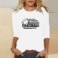 thumbnail image 1 of Blouse pour Femmes T-shirt Imprimé Mode Manches 3/4 Blouse Col Rond Hauts Décontractés, 1 of 1