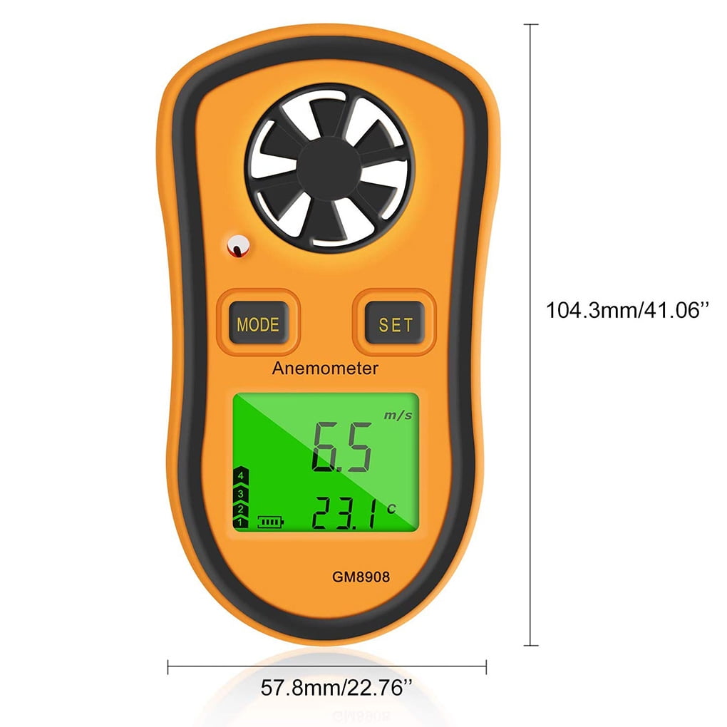 Electronicheart GM8908 Anemometer Thermometer Wind Speed Gauge Meter