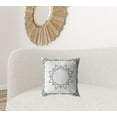 thumbnail image 3 of 18"x18" White Zippered Suede Floral Throw Pillow, 3 of 5