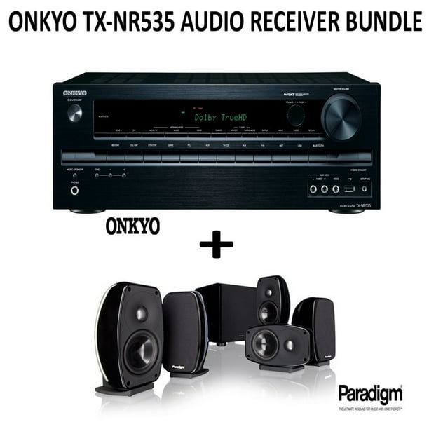 Onkyo TXNR535 Bundle 5.2Channel Network A/V Receiver + Paradigm