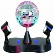 Disco Novelty Fever Mirror Madness Ball w/2 Colored LEDs
