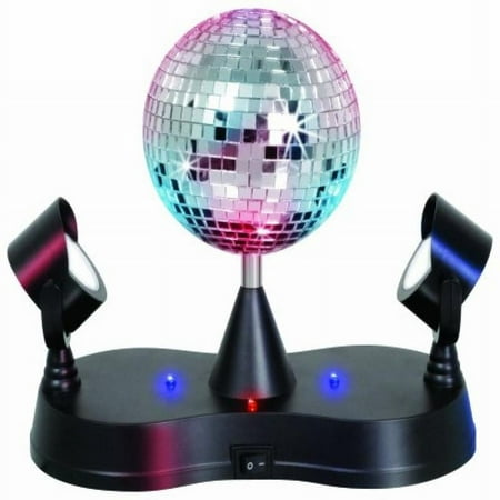 Disco Novelty Fever Mirror Madness Ball w/2 Colored LEDs