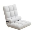 thumbnail image 4 of simhoa Chaise de Sol avec Soutien Dorsal 5 Positions Réglable Fauteuil Inclinable d'Appartement Blanc, 4 of 8