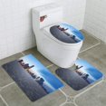 thumbnail image 1 of GOHAO Empty Floor Modern Buildings in Midtown Modern City at Twilight 3 Piece Bathroom Rugs Set Bath Rug Contour Mat and Toilet Lid Cover, 1 of 2