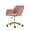 Pink, variant on SYNGAR Accent Chair, Modern Velvet Fabric Vanity Chair, 360° Swivel Task Chair, Height Adjustable Office Chair, Comfy Upholstered Leisure Armchair with Soft Back, for Home Office, Light Green, D4464