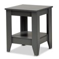 thumbnail image 1 of Bowery Hill Table d'Appoint Carrée Moderne en Bois pour Salon Gris, 1 of 6