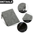 thumbnail image 3 of Leather Zipper Wallet With Coin Pocket, Zip Around Front Pocket Bifold Wallet, Gift for Men - light gray, 3 of 5