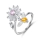 thumbnail image 1 of Xihbxyly Anillo para Aliviar La Ansiedad, Diseño de Girasol Giratorio, Joya Antiestrés, Regalo para Ella, Talla Ajustable, Detalle de Circón, Símbolo de Pureza, Accesorio Divertido y Funcional, para, 1 of 3