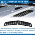 thumbnail image 3 of Recubrimiento del ventilador de aire del capó Unique Bargains para Ford Focus RS ST MK2 2009-en adelante, recubrimiento exterior ABS negro brillante 26x13.7cm 1 par, 3 of 7
