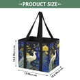 thumbnail image 2 of Collapsible Car Trunk Organizer with Handles 600D Oxford for Car Kitchen and Home Storage, Peacock 13× 10.2×10.8inch, 2 of 6