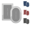 thumbnail image 1 of 2pcs Tapete Baño Ultra Suave Alfombra Antidesliz Absorbente Xtellar gris, 1 of 3