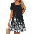 thumbnail image 4 of Fantaslook Boho Summer Dresses for Women Casual Short Sleeve T Shirt Dress with Pockets Beach Vacation Clothes, 4 of 8