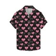 thumbnail image 4 of Blusa y camisa de manga corta con cuello vuelto Camisa de manga corta estampada para hombre Tops casuales con cuello vuelto Camisa Blusa Tops para hombre, 4 of 5