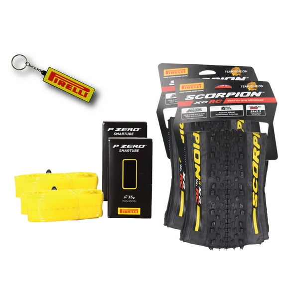 Pirelli Scorpion XC RC Yellow Label (29 x 2.2) Peak Performance for Demanding XC Racing SmartGRIP Compound ProWALL Technology Versatile Tread Design   SmarTUBE 23/32-622 - 2 Pack