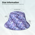 thumbnail image 3 of Honeii flower crystal Skull for Unisex Bucket Hat Waterproof Rain Hat Reversible Shiny Rave Bucket Hat for Concert Festival Boonie Cap, 3 of 6