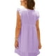 thumbnail image 2 of VISgogo Vestido casual para mujer, manga voladora, cuello en V, ahuecado, color sólido, suelto, vestidos acampanados VISgogo moda, 2 of 3