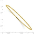 thumbnail image 3 of Diamond2Deal 14k Yellow Gold Beaded Slip-on Bangle Bracelet for Women 8", 3 of 5