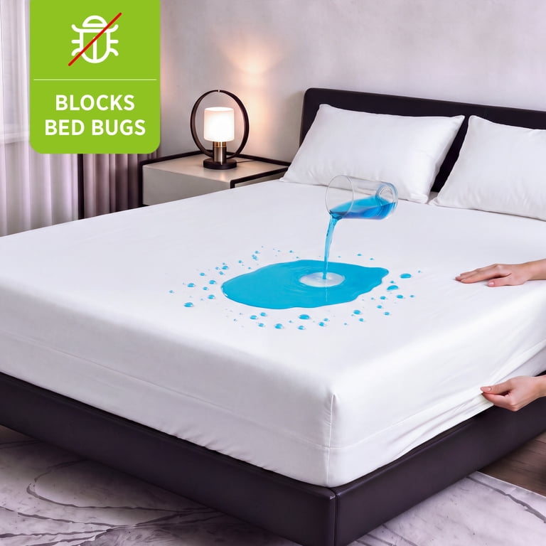 U by Bedsure Mattress Protector, Queen, Waterproof Zippered photo 1