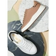 thumbnail image 2 of Sam Edelman Moxie Fashion Leather Lace-Up Platform Wedge Sneakers Almond Nude (6, ALMOND), 2 of 5