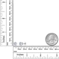 thumbnail image 4 of Gem Stone King 925 Sterling Silver White Topaz Stud Earrings for Women Men (3.20 Cttw, Gemstone Birthstone, Round 7MM), 4 of 5