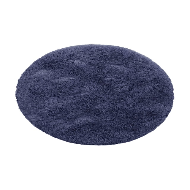 Bearachild Alfombra redonda de 8 colores para el hogar, sala de estar, dormitorio, alfombra de moda, cojín de poliéster, alfombra larga de felpa para el Conjuntos de muebles de dormitorio negro Bearachild HA001679-04