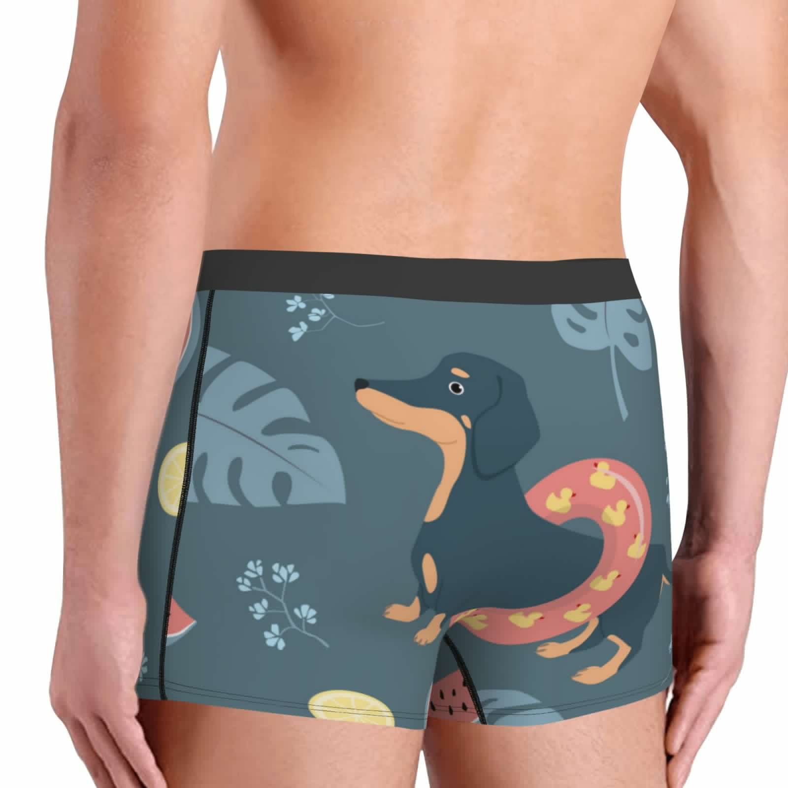 thumbnail image 5 of Kll Watermelons Dachshunds Men'S Cotton Boxer Briefs Underwear-Large, 5 of 9