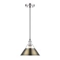 thumbnail image 1 of Orwell 1-Light Pendant in Chrome with Aged Brass, 1 of 3