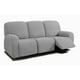 thumbnail image 1 of Fundas para sofá reclinable de 3 plazas ULTICOR, jacquared, gris claro, 1 of 6