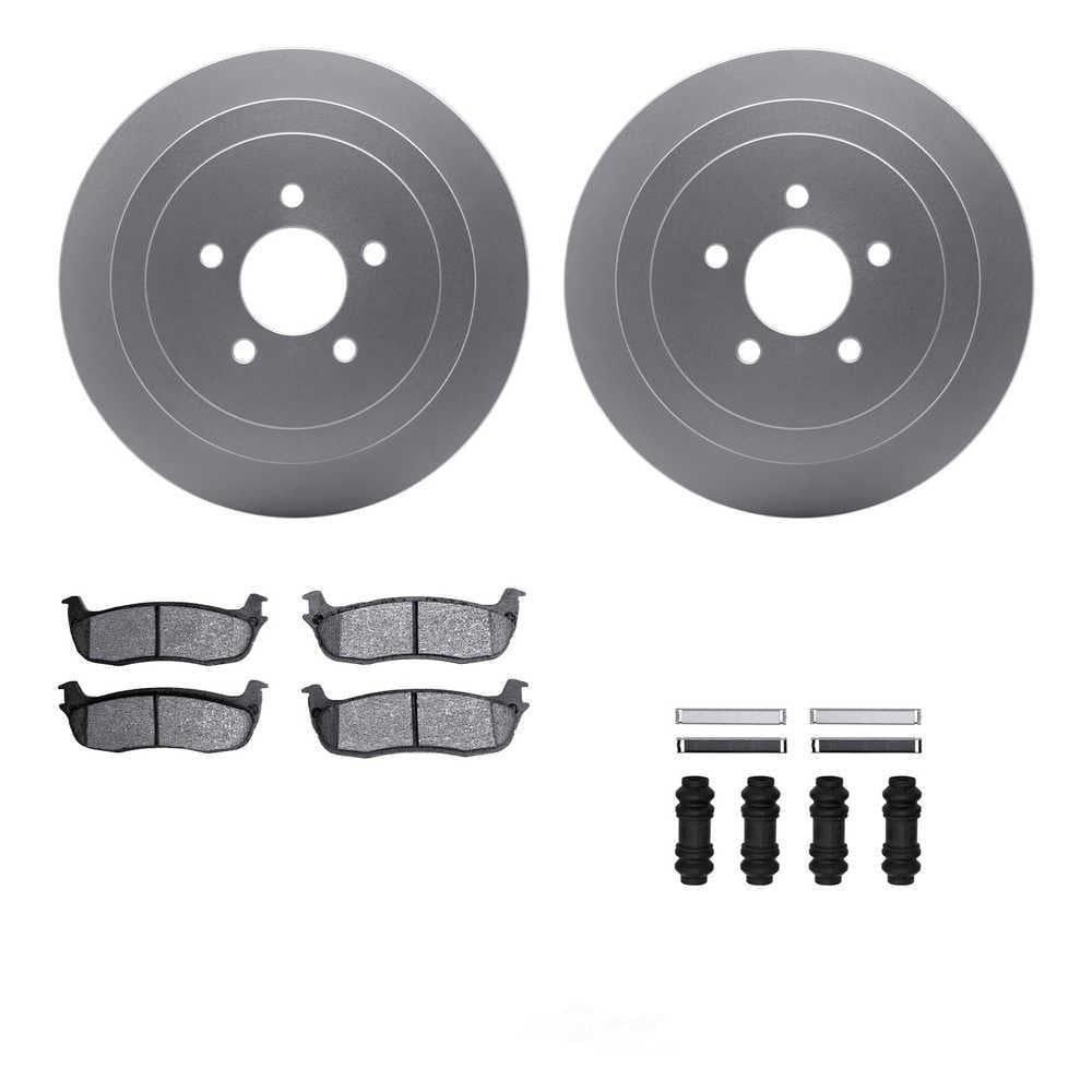Dynamic Friction Company 4512-55010 DFC GEOSPEC Coated Rotors with 5000 Brake Pads - Ceramic and