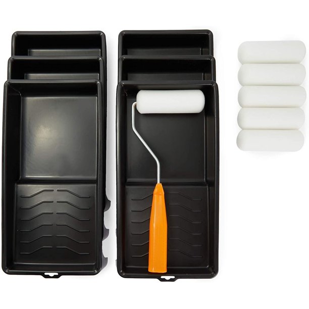 13Piece Set House Painting Kit with Roller Frame, Roller Cover & Paint