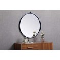 thumbnail image 2 of Elegant Decor MR4054BL Cadre en Métal de 28 Po Miroir Rond avec Crochet Décoratif&44; Bleu, 2 of 4