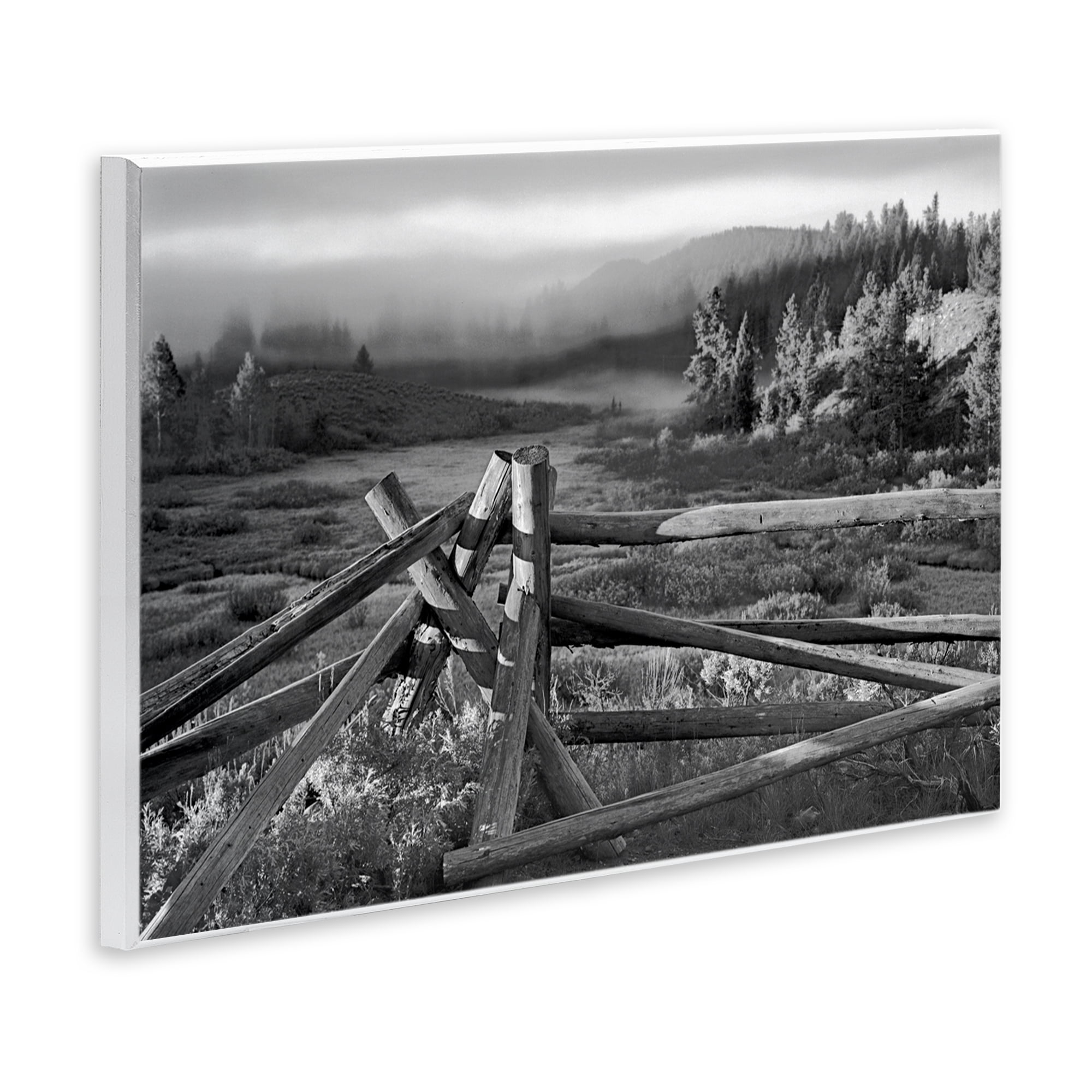 Grand Tetons Fence Beyond Wall Plaque Art, design by MJ Photography
