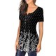 thumbnail image 4 of ICHUANYI Clearance Women Summer Printing Short Sleeves Loose T-Shirt Blouse Tops(Black, XXL) ICHUANYI WER2023080916486, 4 of 9