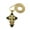 Gold/Black/Yellow Tone, variant on Gold/Black/Yellow Tone  Medieval Style Cross Pendant w/ 36" Franco Chain
