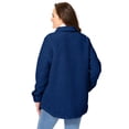 thumbnail image 2 of Woman Within Plus Size Berber Shirt Jacket Long Oversized Fuzzy Fleece Shacket, 2 of 5