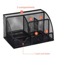 thumbnail image 5 of FlyFlise Table de Bureau 6-Grid Mesh Boîte de Rangement Notes Crayon Stand Table Organisateur Fournitures de Bureau, 5 of 5