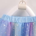 thumbnail image 4 of Girls Skirt Tutu Layered Party Dress Ballet Performance Twirl Flare Mini Dance Outfit for Kids Blue 3 Years-4 Years, 4 of 7