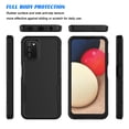 thumbnail image 6 of Taxfox Shockproof Dual Layer Rubber Drop Protection Cell Phone Case for Samsung Galaxy A03S, Black, 6 of 7