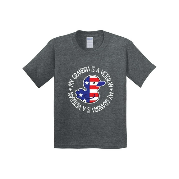 Inktastic My Grandpa is a Veteran Military Family Youth T-Shirt