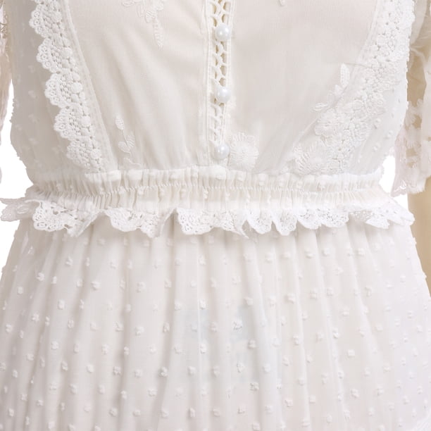 chinese dress ladies Baltic Born Womens Spell Boho Midi Dress | White + Sage main image 1
