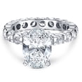 thumbnail image 3 of Pompeii 5 Ct TW Oval Diamond Eternity Engagement Ring 14k White Gold Lab Grown, 3 of 3