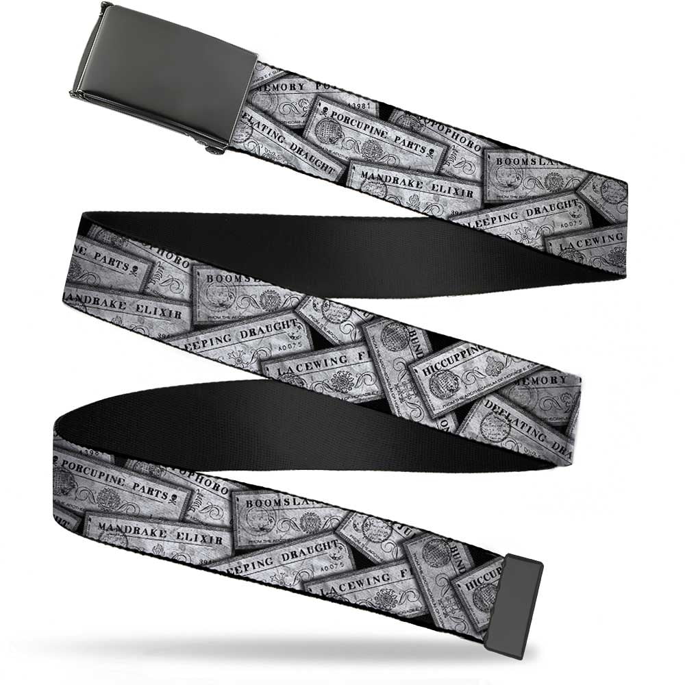 Harry Potter Blank Black 1 25 Buckle Harry Potter Potion Labels Webbing Web Belt 1 25 Wide Walmart Com Walmart Com