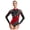 Black&Red, variant on YiZYiF Womens Shiny Rhinestone Ballet Gymnastics Dance Leotard Long Sleeve Figure Skating Dancewear Burgundy&Gold M