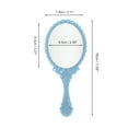 thumbnail image 2 of Unique Bargains 2 Pcs Delicate Handheld Mirror for Vacation Travel Sky Blue Plastic Glass 7.09"x3.11", 2 of 5