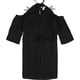 thumbnail image 1 of Vestido con hombros descubiertos bar III con apliques de encaje para mujer negro grande, 1 of 2
