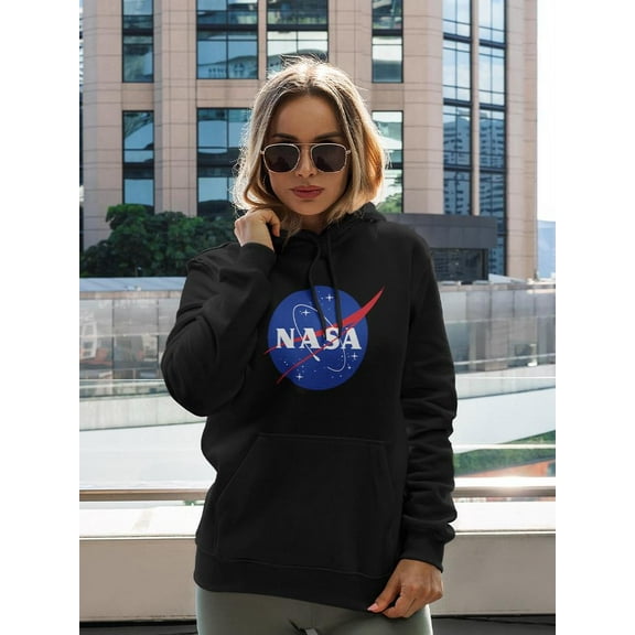 NASA Nasa Logo Design Hoodie Women -NASA Designs, Female Large